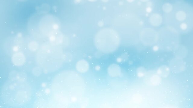 Beautiful blurry cyan blue white colored circle bokeh smooth motion animation background.
