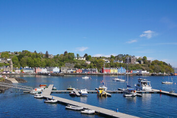 The harbour of Tobermory on the isle of Mull