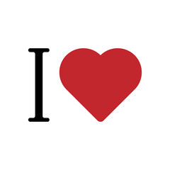 I love vector. I love icon logo