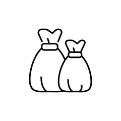 Trash bags icon. Garbage recycle vector illustration.