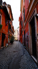 Fototapeta na wymiar A picturesque street in Rome, Italy