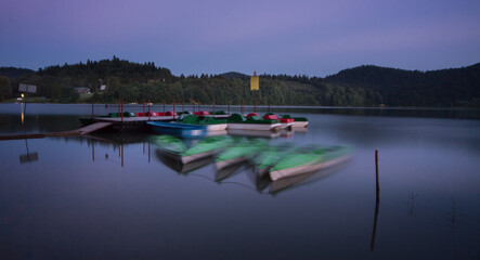Fototapeta premium boats on the lake