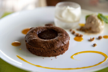 chocolate cake on a plate