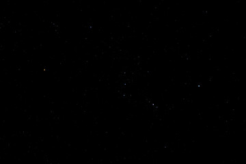 black night sky with many stars and the North Star and Big Dipper constellation