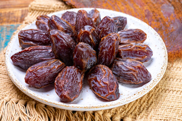 Dried sweet sugar free dates medjoul fruits from Israel