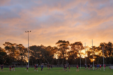 Evening football training