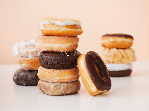Studio shot of various donuts