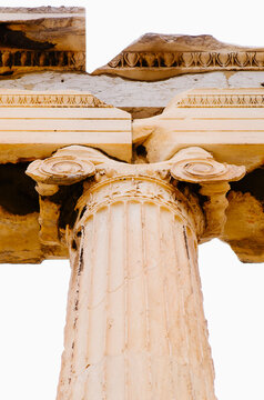 Greece, Athens, Acropolis, Ionic column of Erechtheum