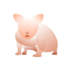 Vector rat in gradient style. Digital art