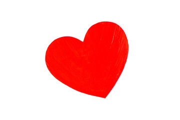 Greeting card Heart isolated on white background. Place for text. Photography for design. Concept for valentine's day, mother's day, birthday.