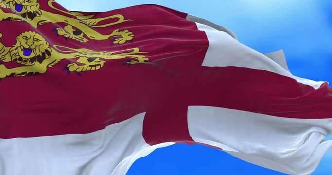 Seamless loop of Sark flag.