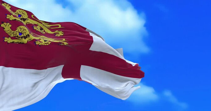 Seamless loop of Sark flag.