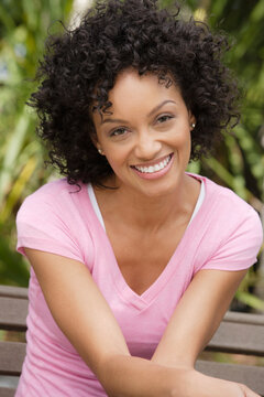 Portrait of young woman smiling