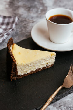 A variety of sweet homemade desserts on a light marble backgroun