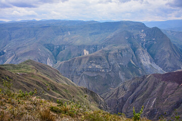 Trekking into the beautiful Sonche Canyon at Huancas, Chachapoyas, Amazonas, Peru