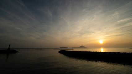 Obraz premium 国東半島_姫島_朝日_s_01