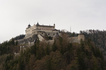 Fototapeta na wymiar Worth Seeing Castle Hohenwerfen In Salzburg - Austria