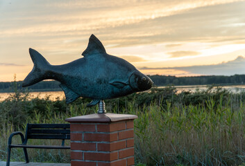 Fish monument in Nowe Warpno
