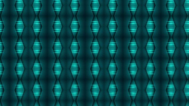 Abstract blue zigzag and rhombus pattern background in 4k video.