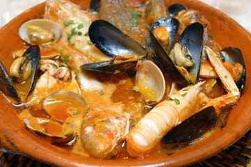 The fish soup called brodetto di Pesce is a typical dish of the Marche seafood cuisine where...