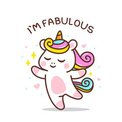 cute little colorful fabulous unicorn