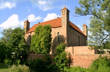 Fototapeta na wymiar Zamek Biskupi w Lidzbarku Warmińskim, Mazury, Polska