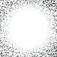 White ants from a circle. Vector illustration. Insect in black and white concept.