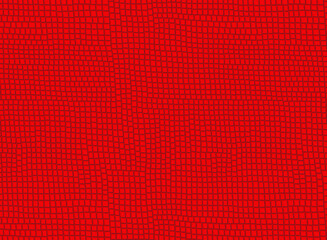 Obraz premium Red chaotic mosaic texture. Leather background with red geometric design. Vector mosaic background. Red leather pattern. 