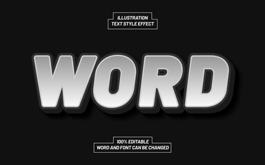 Obraz premium Template Text Effect Style For Different Use Header, Typeface, Title.