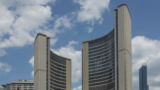 4K Hyperlapse Sequence of Toronto, Canada - City Hall