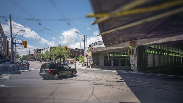 4K Timelapse Sequence of Toronto, Canada - Queen and Dufferin Street