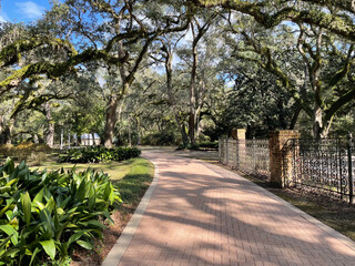Entrance walkway at Eden Gardens State Park Florida 