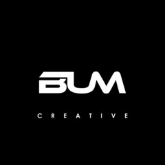 BUM Letter Initial Logo Design Template Vector Illustration