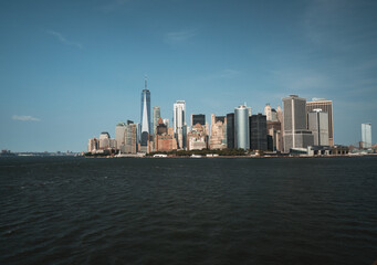 Fototapeta premium city skyline sea buildings New York City 