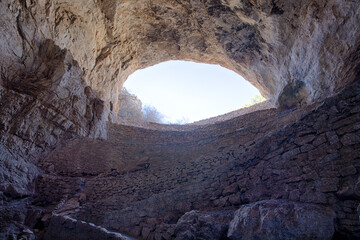 The entrance of Carlsbad Cavern