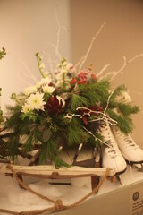 still life with flowers, WHITE SKATES, 