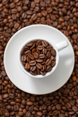 coffee beans in cup