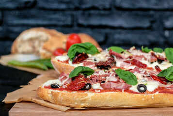 bruschetta with tomato and basil