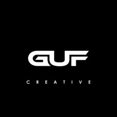 GUF Letter Initial Logo Design Template Vector Illustration