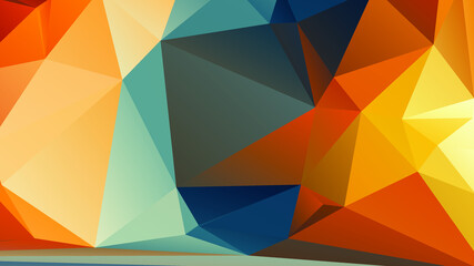 Fototapeta premium Abstract Color Polygon Background Design, Abstract Geometric Origami Style With Gradient. Presentation,Website, Backdrop, Cover,Banner,Pattern Template