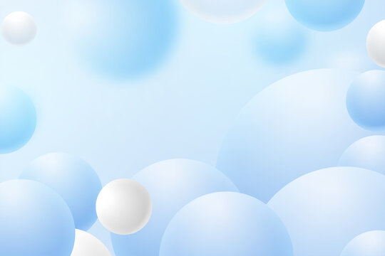 Abstract realistic spheres background. Vector Illustration © PRI