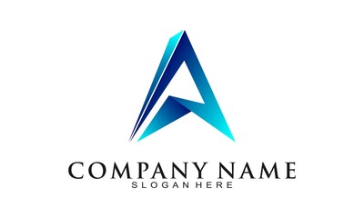 Letter A illustration vector logo