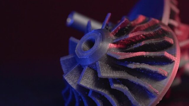 Replacement parts for machine tools in factories, printered on 5D 3D printers. Parts for faFused deposition modeling, 3D printer printing an object from plastic.