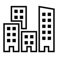 residential building icon vector