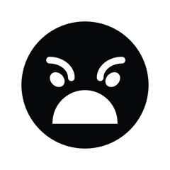 Fototapeta premium angry face emoticon smiley vector