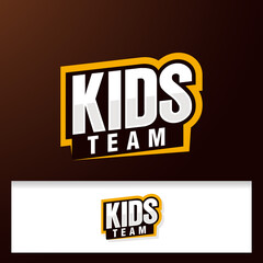 Kids team Typo Sport Logo