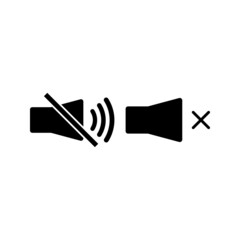 Sound off vector icon. Mute button speaker on white background. eps 10