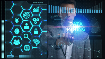 Data mining concept. Business, modern technology, internet and networking concept.