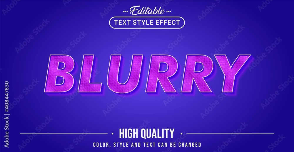 Poster Editable text style effect - Blurry text style theme.