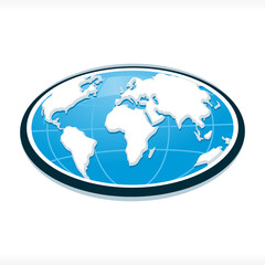 Ovale Globe Earth Ovale Vector